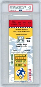 1999 FIFA WOMENS WORLD CUP SOCCER PSA TICKET STUB USA VS GERMANY QTR FINAL RARE - Picture 1 of 2