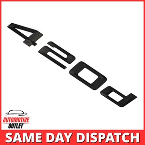 420d LETTERING REAR BOOT LID TRUNK BADGE EMBLEM FOR BMW 4 SERIES, MATT BLACK - Picture 1 of 3