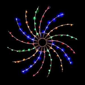 Christmas Star Spinner Light Silhouette Flashing window Light Spiral LED Light - Picture 1 of 4