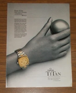 Seltene Werbung vintage OMEGA SEAMASTER TITAN Uhr - Eine andere Welt #1 1985 - Picture 1 of 1