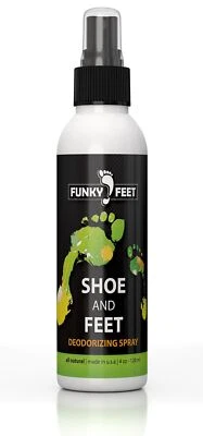 Spray desodorante para zapatos Funky Feet - Spray para pies 4 oz - Spray desodorante para pies Foto 1 de 4