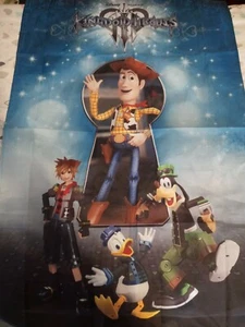Kingdom Hearts 3 Tapestry - 27" x 40" - Rare Pre-Order Special (Woody, Sora)used - Picture 1 of 11