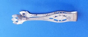 Vintage 3,5' Netz Sterlingsilber Zucker/Eiswürfel Zange - Bild 1 von 5