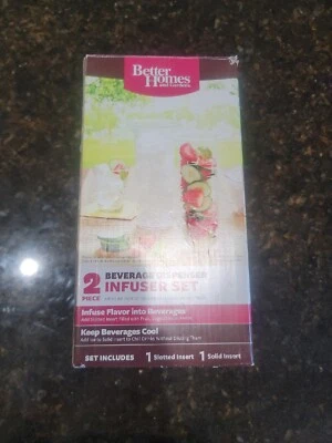 Better Homes and Gardens 2 Piece Beverage Dispenser Infuser Set  BH26-056-699-25 - Image 1 of 4