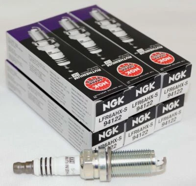 6 Pack Genuine NGK 94122 HX Ruthenium Spark Plug LFR6AHXS fits Acura BMW - Image 1 of 4