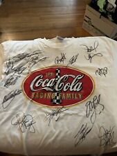 T-shirt Famille Coca-Cola Vintage 2004 NASCAR original signé à la main