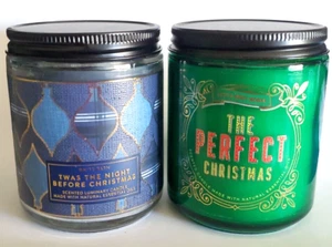 Single Wick Christmas Candle Duo ~ Twas the Night Before / the Perfect Christmas - Picture 1 of 7