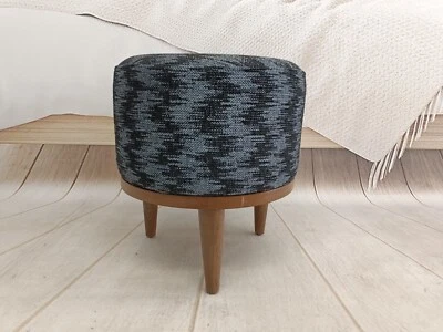 Reposapiés otomana, taburete reclinable, taburete de escritorio, taburete de tela, tocador de baño Foto 1 de 4