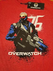 Overwatch Soldier 76 T-shirt Dorosły Średni Czerwony 2018 Blizzard Think Geek NOWY 