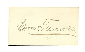 Autogramm CORA TANNER Unterschrift auf Karte 1896 Varieté & Theaterschauspielerin - Bild 1 von 2