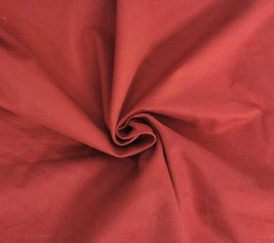 Red 100% Brushed Cotton Twill Fabric by the Yard 300GSM 8/23 - Picture 1 of 7