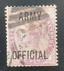 UK Stamps 1896 QV 1d Lilac, Army Official Overprint - Used