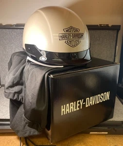HARLEY DAVIDSON Busby UltraLight Sun Shield J03 1/2 Half Helmet Motorcycle large - Picture 1 of 6