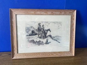 1940er "New Horizons", von R.H. Palenske gerahmte Radierung, Chishum Trail #25-30 - Bild 1 von 10