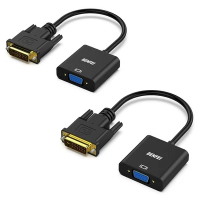 DVI-D zu VGA Adapter 2 Stück Full HD 1080p - Bild 1 von 4