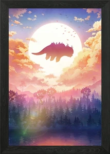 Flying Appa Gerahmtes Wandbild Poster Leinwanddruck Bild - Bild 1 von 3