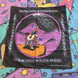 Vintage 15187 Hav-A-Hank Tribal Dancer Scarf Bandana 20.5" x 21.5" Made in USA - Picture 1 of 6