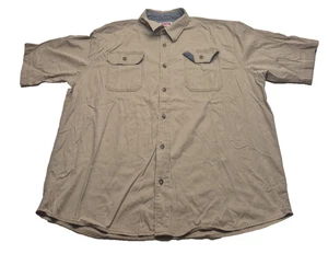Camisa Wrangler Flex For Comfort beige tostado manga corta para hombre talla: XL - Imagen 1 de 18