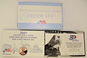 Lot of 3 US MINT Proof Sets with Boxes and COA (20827-PROOF-EY) - Picture 1 of 14
