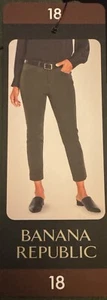 Banana Republic Women's Slim Straight Cropped Pants, Olive Night, Size 18 NWT - Picture 1 of 3