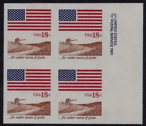 1890e - Scarce Imperf & Untagged Error Copyright Blk4 Newly Listed Unpriced MNH - Picture 1 of 1