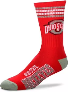 Ohio State Buckeyes rote & graue Deuce 4-streifenige Deuce Viertelsocken - Bild 1 von 1
