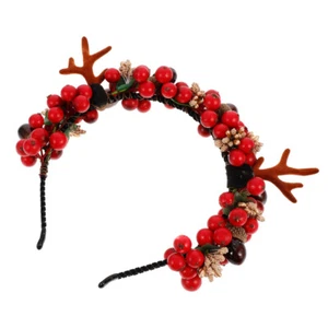 Christmas Holly Headband Xmas Antler Headband Cosplay Headbands Xmas Headband - Picture 1 of 12