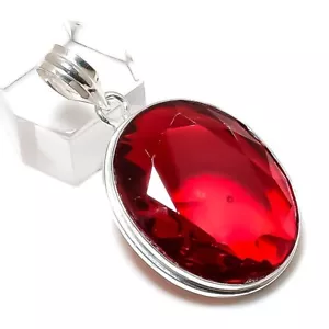 Colgante de joyería de plata de ley 925 con piedras preciosas granate de Mozambique 1,77" F430 - Imagen 1 de 4