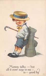 Cute Boy Mad Face - Money Talks - All it Says is Goodbye - Bergman 1915 - Picture 1 of 2