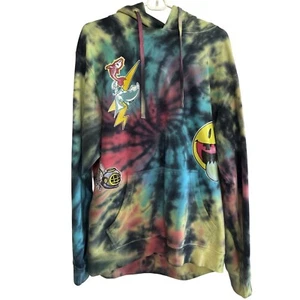 PINK DOLPHIN Hoodie Tie Dye Pullover Sweatshirt Mens Size Large Cultivate Wave - Picture 1 of 14