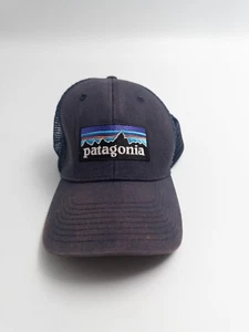 Patagonia P6 Logo Snapback Hat Mesh Back Navy Blue Adjustable - Bild 1 von 5