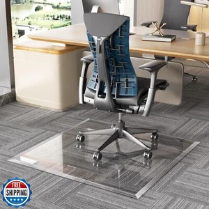 [Hartglas] 36" x 36" abgeschrägte Kante Glas Stuhl Matte mit polierter Kante Cl - Bild 1 von 5