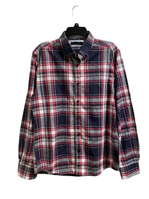 Jack & Jones Flannel Plaid Button Up Collared Shirt Men’s Size Large EUC - Image 1 of 4