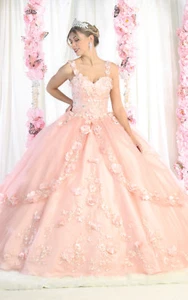 Womens Dresses For Sweet 16 Prom Long Sweetheart Strapless Ball Gown Plus Size - Picture 1 of 9