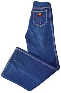Vintage Union Gap Wide Leg Jeans Colorful Stitching Size 30 27 1/2" Waist - Picture 1 of 12