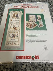 Dimensions Nativity Bell Pull Christian Religious Bible Counted Cross Stitch Kit - Picture 1 of 15