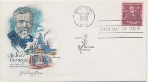 #1171 Andrew Carnegie Hand Tinted Artmaster cachet First Day cover - Picture 1 of 1