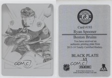 2013-14 Totally Certified Printing Plate Black 1/1 Ryan Spooner #193 Rookie RC