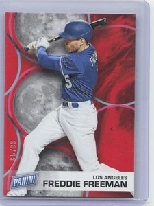 2022 PANINI FATHERS DAY BASEBALL FREDDIE FREEMAN RED 85/99 LOS ANGELES - Picture 1 of 2