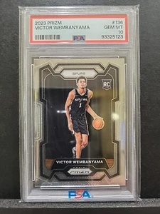 Tarjeta de novato base Panini Prizm Victor Wembanyama 2023-24 RC #136 Spurs PSA 10 - Imagen 1 de 2