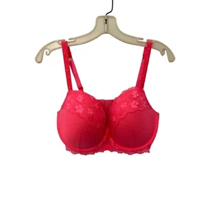 VICTORIA'S SECRET WOMEN'S HOT PINK UNDERWIRE LACE BRA SZ 36DDD NWOT - Picture 1 of 5