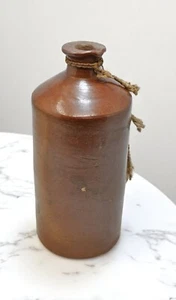 Antique Marron Sable Pierre Encre Bouteille Original Old Fabriqués à la Main - Picture 1 of 5