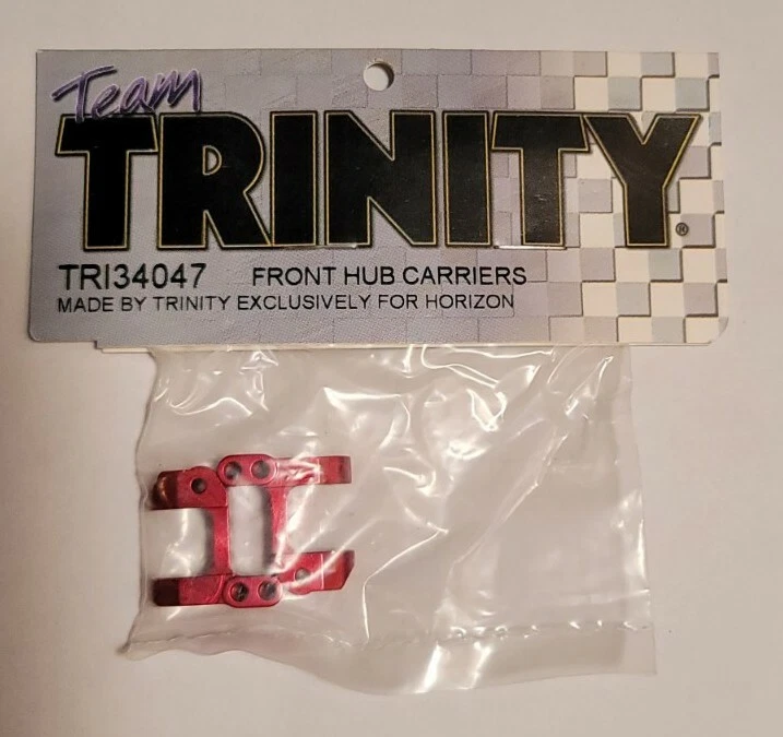 Trinity Front Hub Carriers Red Anodized Aluminum Team Losi Mini T 1.0 Mini-T - Image 1 of 1