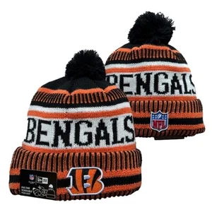 Cappello maglia invernale NFL lana cotone Cincinnati Bengals New Era Pom Hat Beanie - Foto 1 di 5