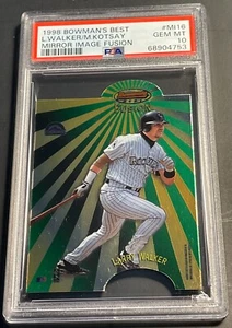 1998 LARRY WALKER BOWMANS BEST MIRROR FUSION #MI16 PSA 10 ROCKIES POP 1 (753) - Picture 1 of 2