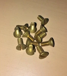 4-36 X 1/4 Slotted Oval Head Machine Screw Brass 1/4" long  #4-36 Thread 12 Pcs - Picture 1 of 1