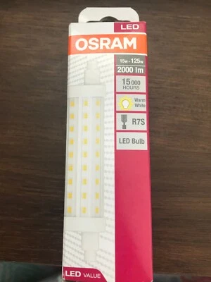 Osram 15w =125w 118mm LED Non-Dimmable R7S Lamp - Extra Warm White (2700k) - Image 1 of 3