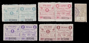 1905 1912 ARGENTINA COMISIÓN DEL FOMENTO DEVELOPMENT COMMISSION SANTA FE TAX - Picture 1 of 1