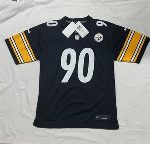Large TJ Watt #90 Vapor FUSE Jersey Black Elite Quality Pittsburgh Steelers - Picture 1 of 10