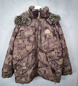 Vintage Nike ACG 550 Jacket Mens XXL Multi Coloured Green Camo Down Filled Heavy - Picture 1 of 11